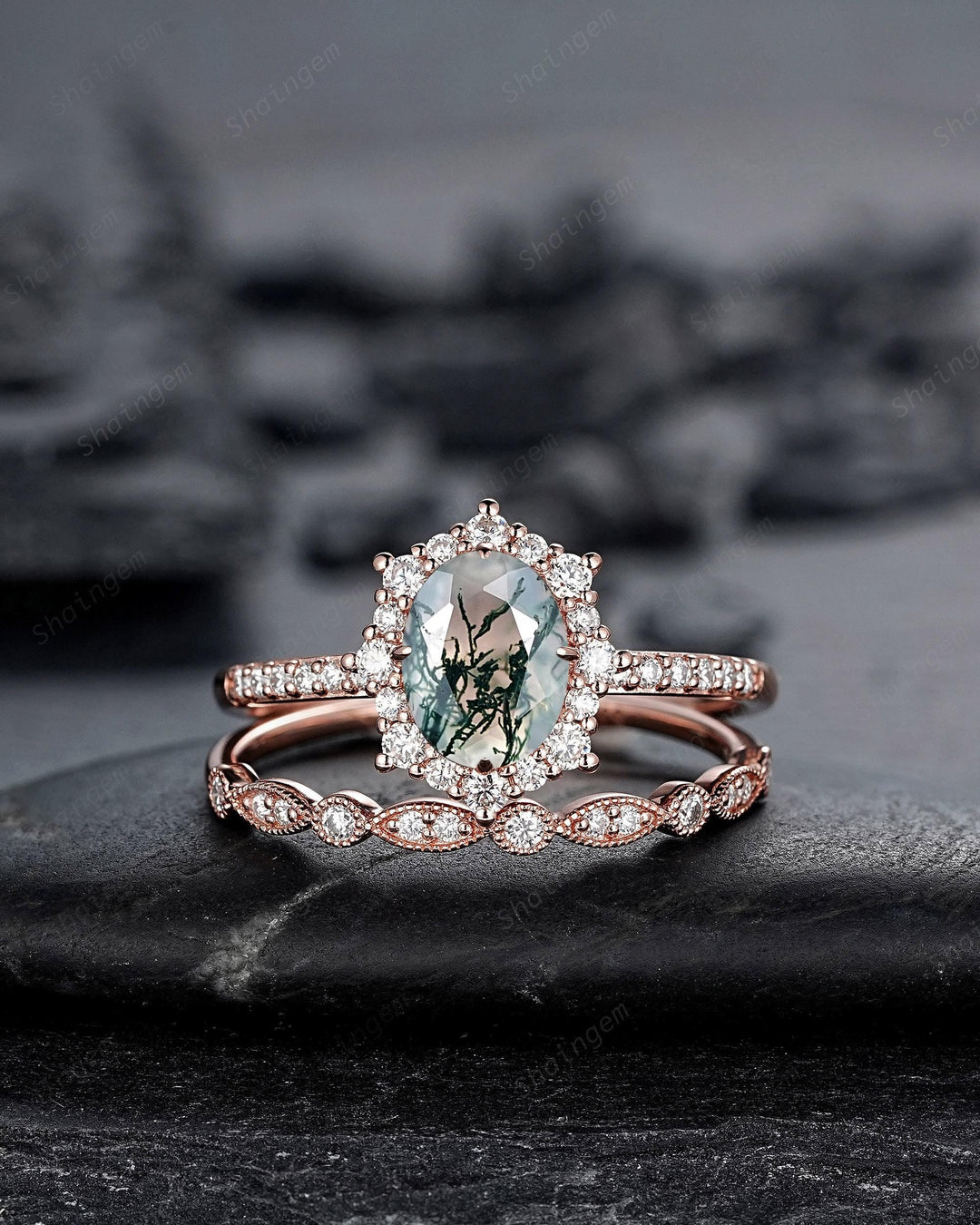 Moss Agate Ring