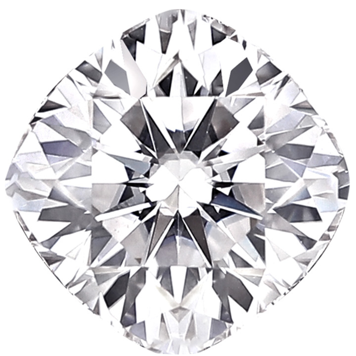 cushion cut stone ring